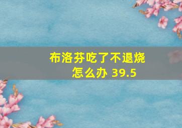 布洛芬吃了不退烧怎么办 39.5